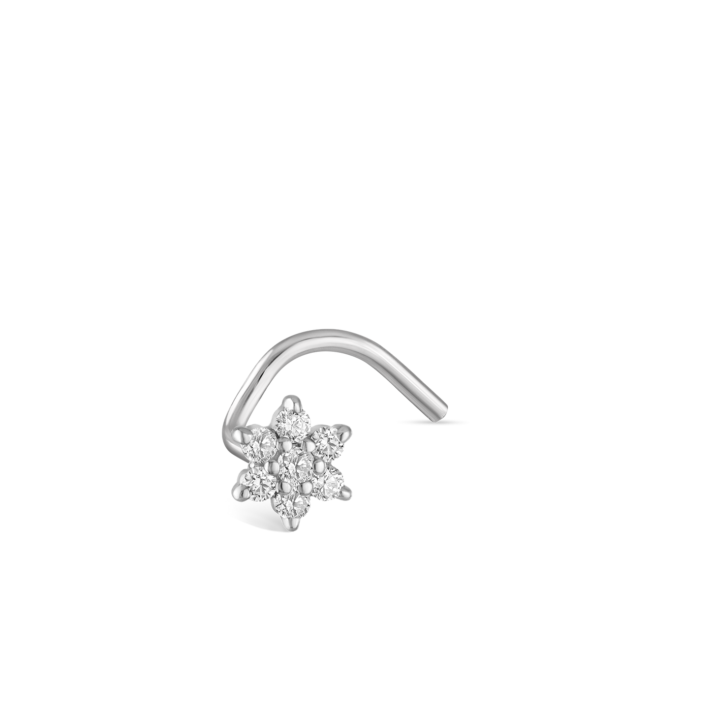 Diamond Flower Nostril Screw