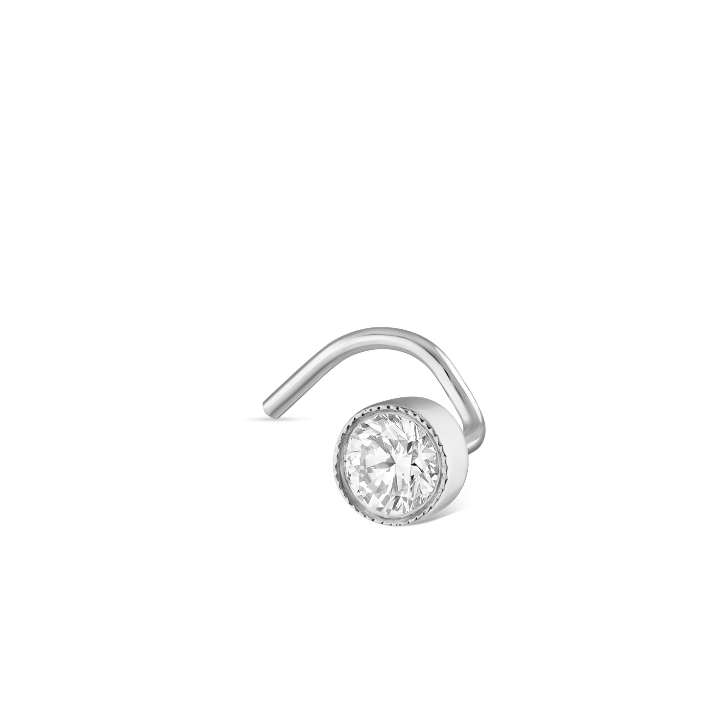 Diamond Scalloped Set Nostril Screw