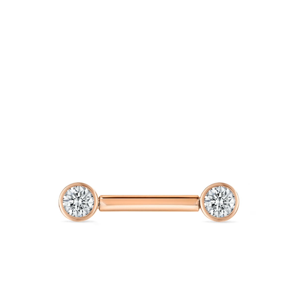 Cubic Zirconia Engraved Nipple Barbell