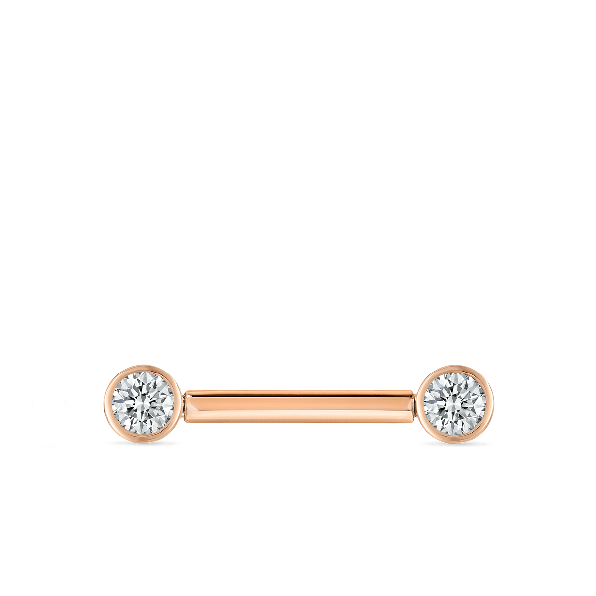Cubic Zirconia Engraved Nipple Barbell