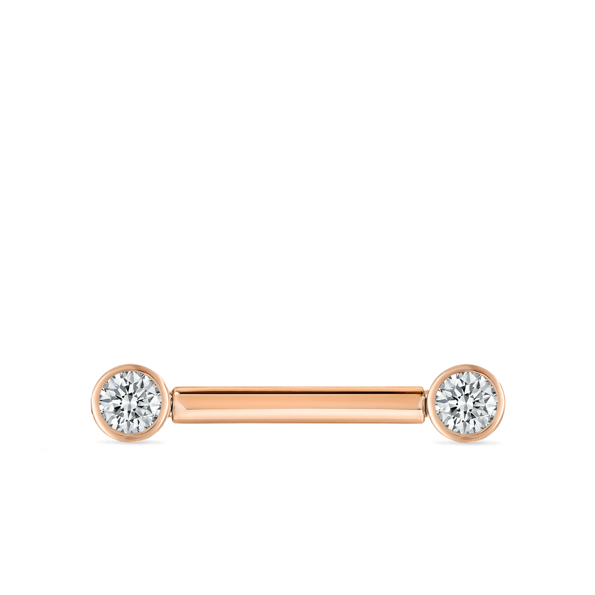Cubic Zirconia Engraved Nipple Barbell
