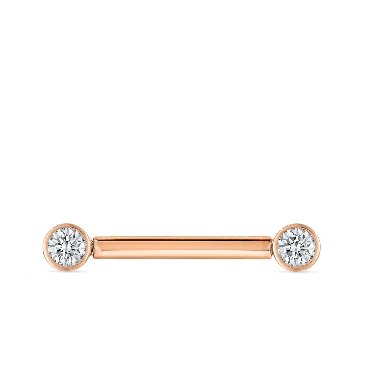 Cubic Zirconia Engraved Nipple Barbell