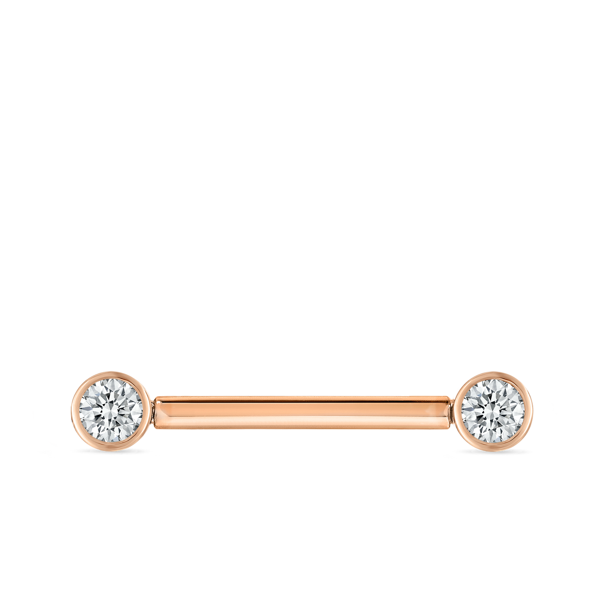 Cubic Zirconia Engraved Nipple Barbell