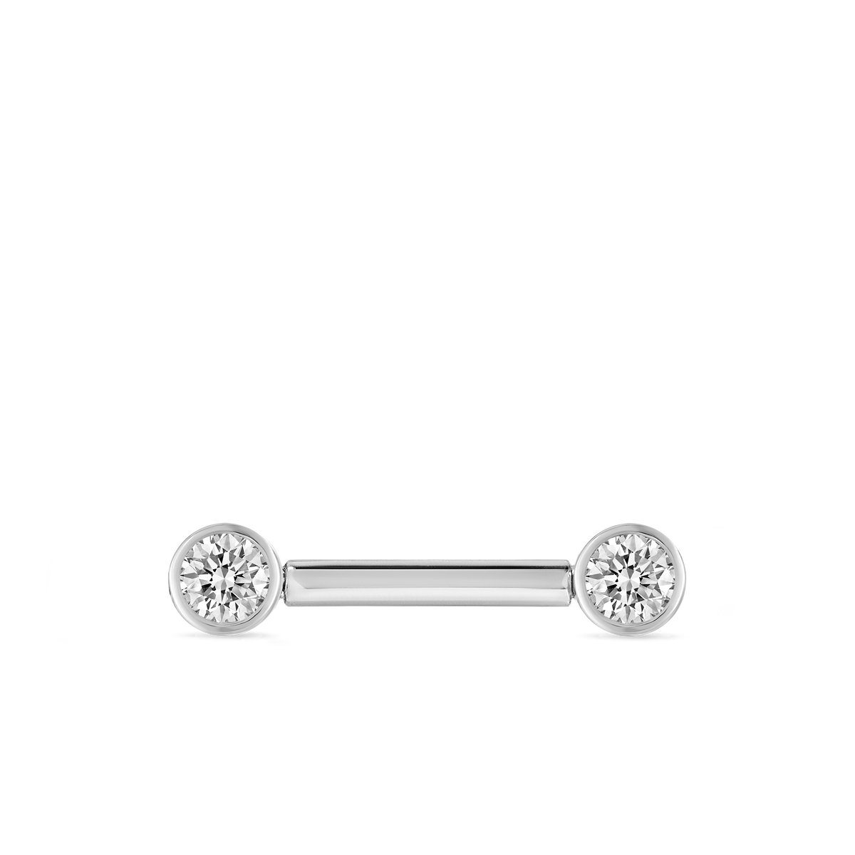 Cubic Zirconia Engraved Nipple Barbell