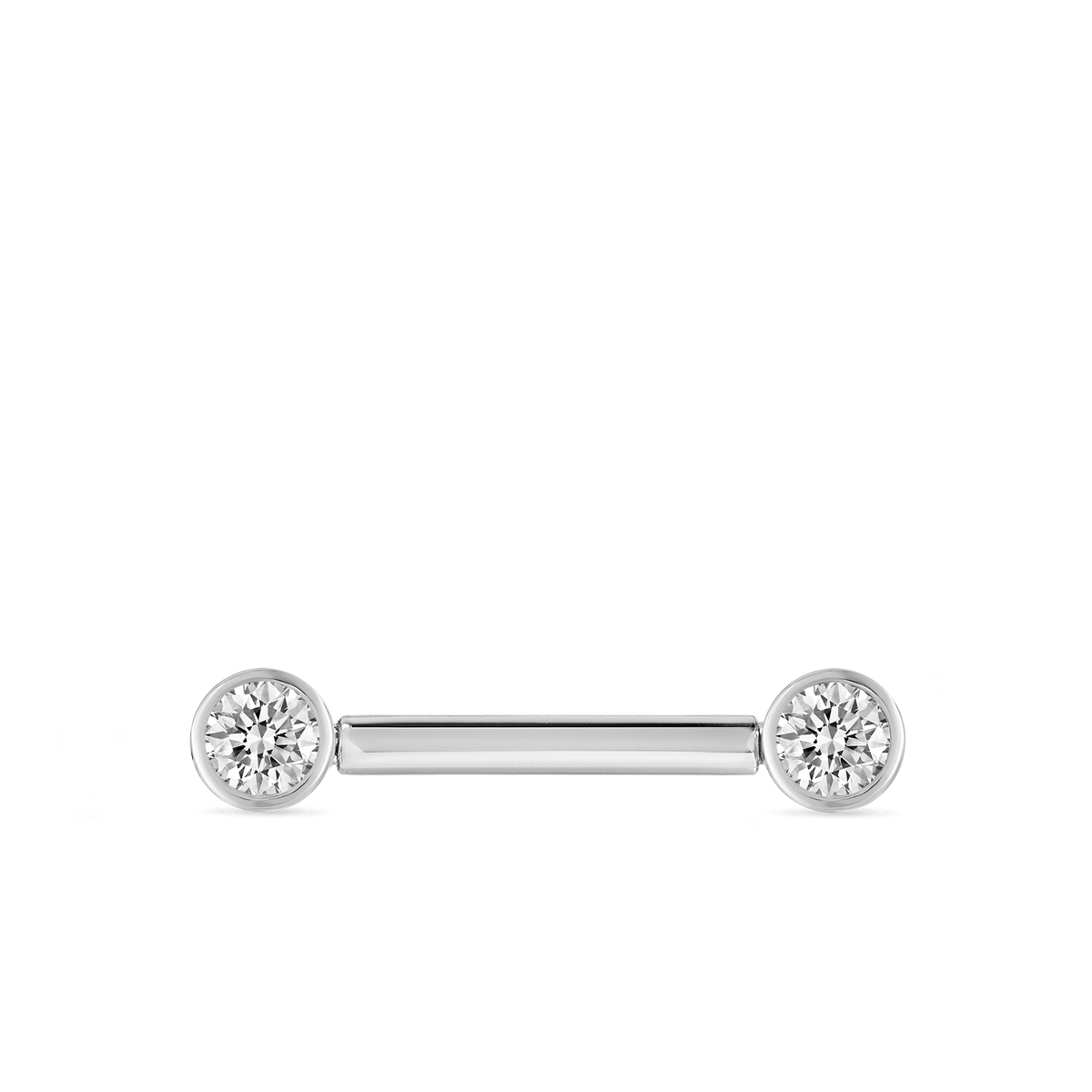 Cubic Zirconia Engraved Nipple Barbell