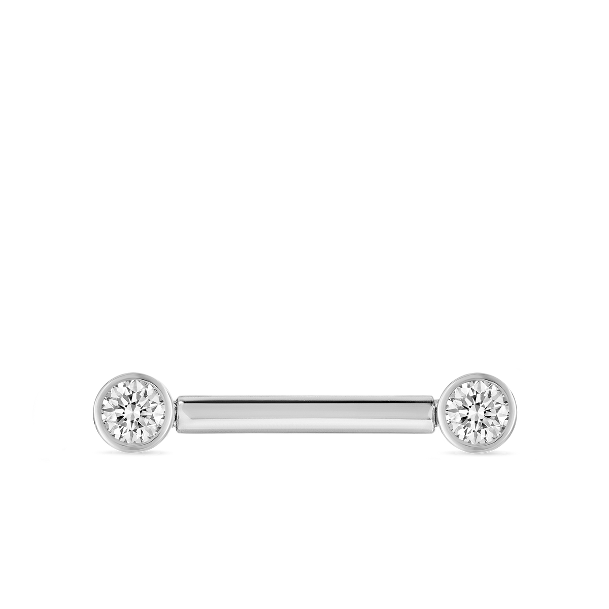 Cubic Zirconia Engraved Nipple Barbell