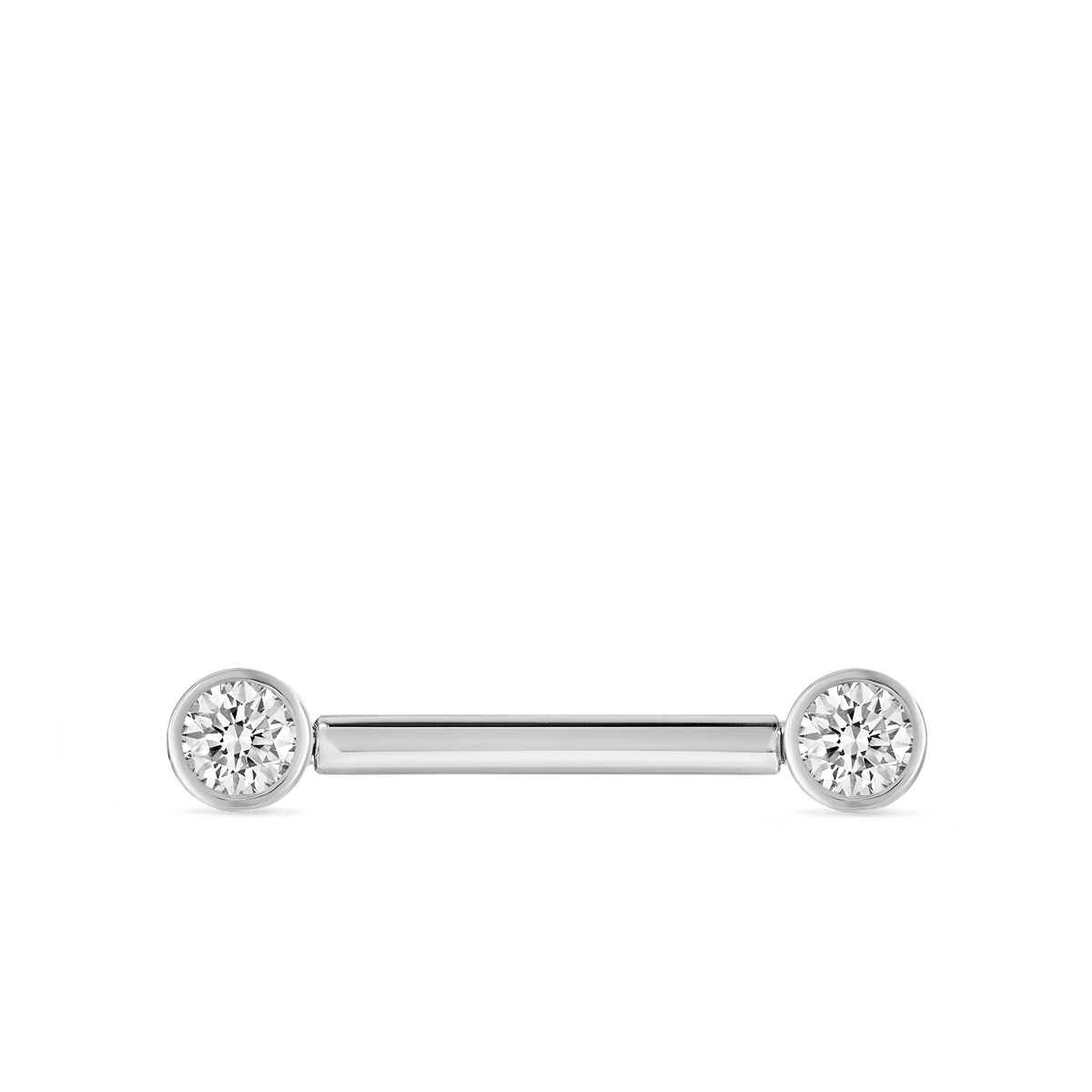 Cubic Zirconia Engraved Nipple Barbell