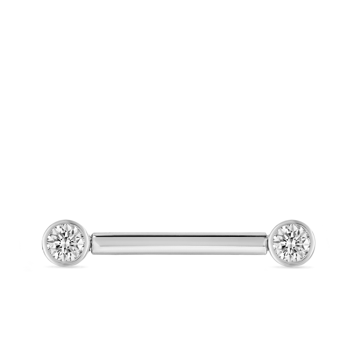 Cubic Zirconia Engraved Nipple Barbell