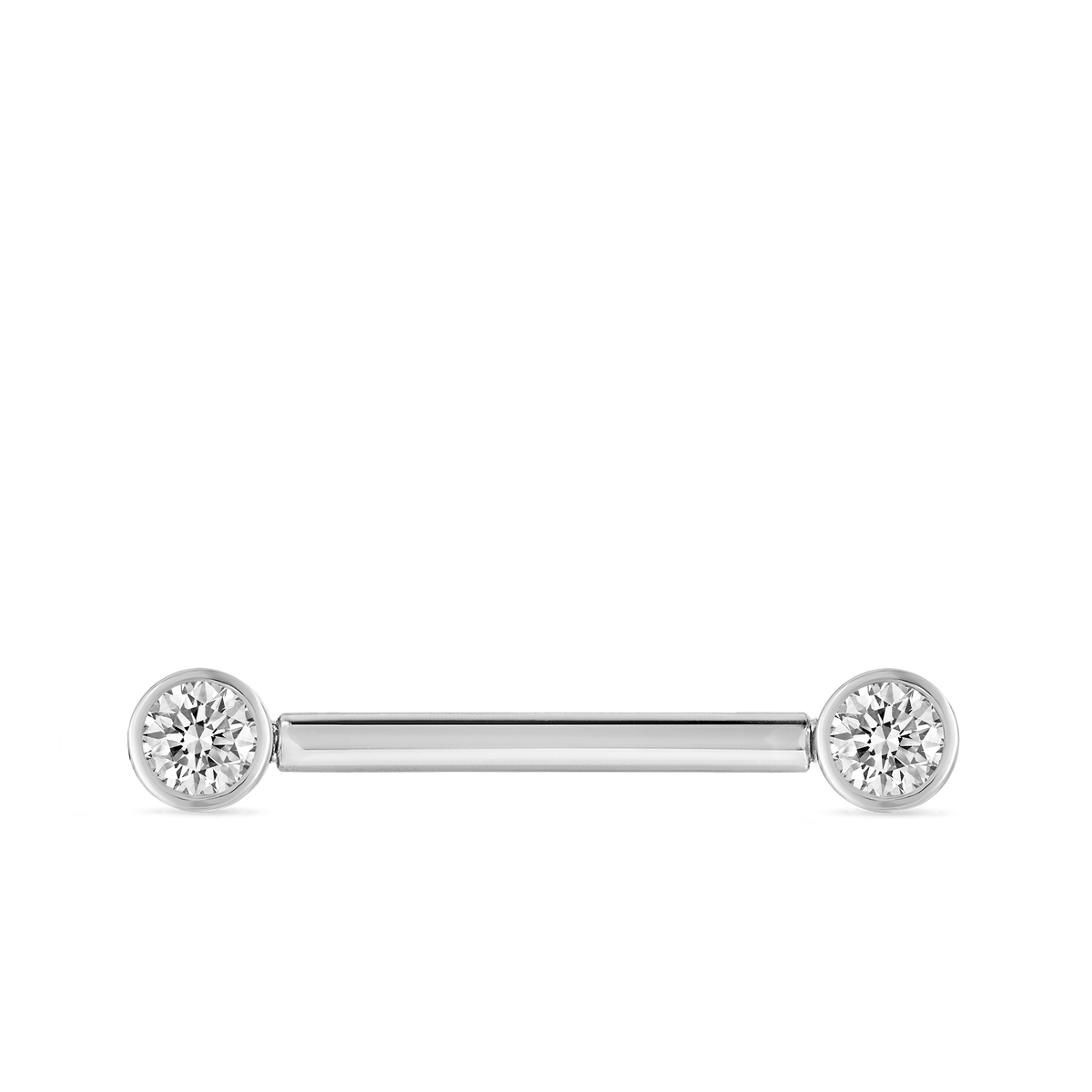 Cubic Zirconia Engraved Nipple Barbell