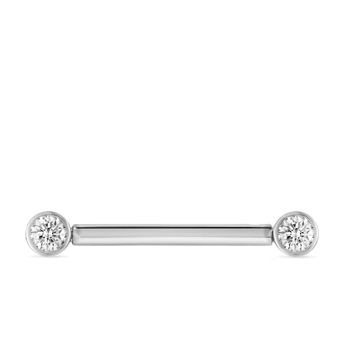 Cubic Zirconia Engraved Nipple Barbell