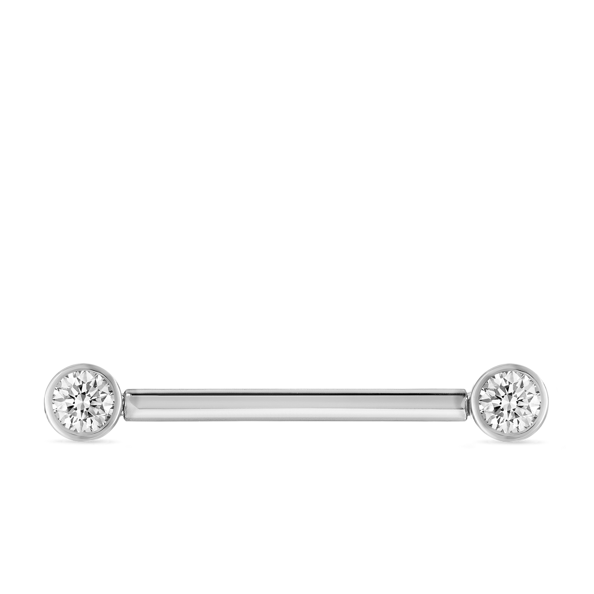 Cubic Zirconia Engraved Nipple Barbell