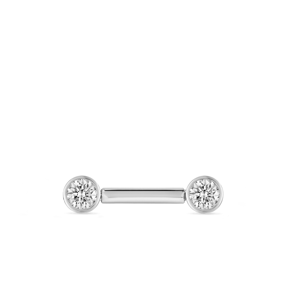 Cubic Zirconia Engraved Nipple Barbell