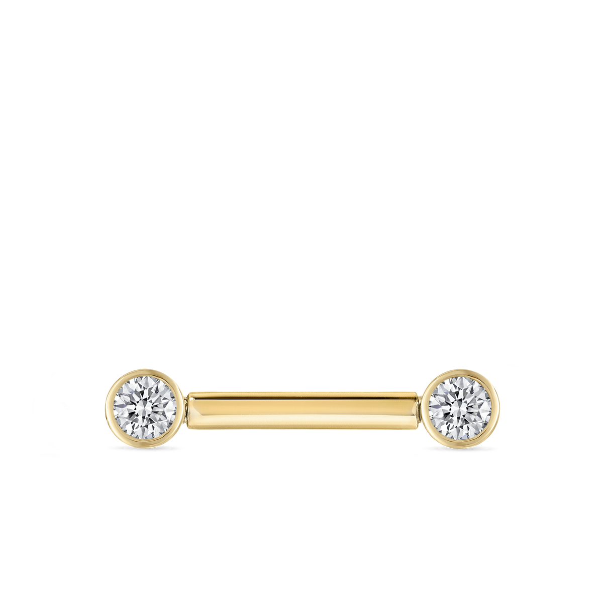 Cubic Zirconia Engraved Nipple Barbell