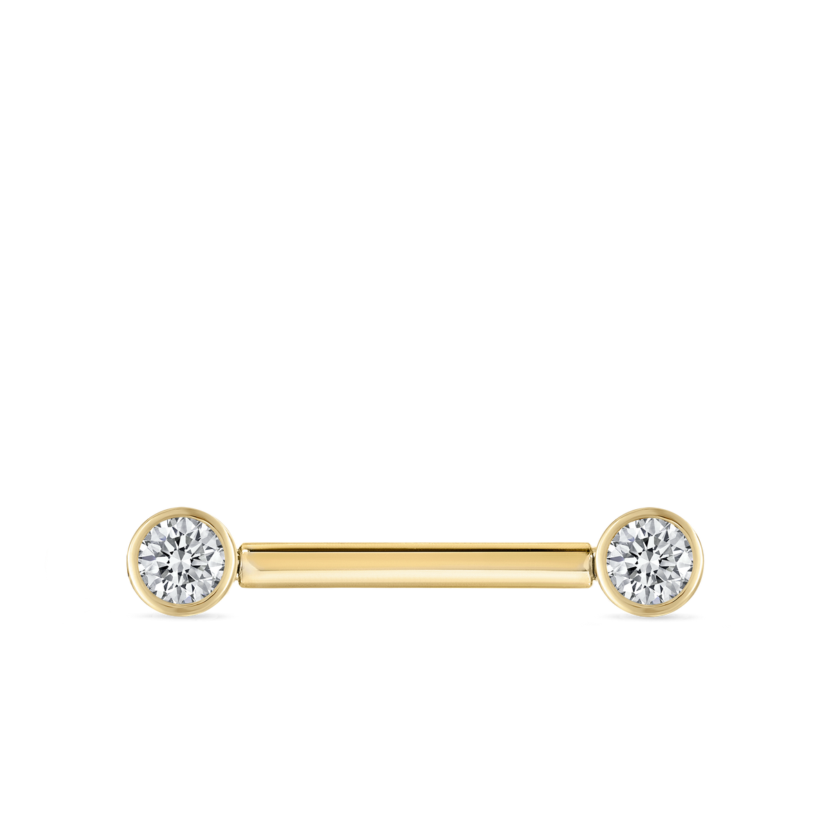 Cubic Zirconia Engraved Nipple Barbell