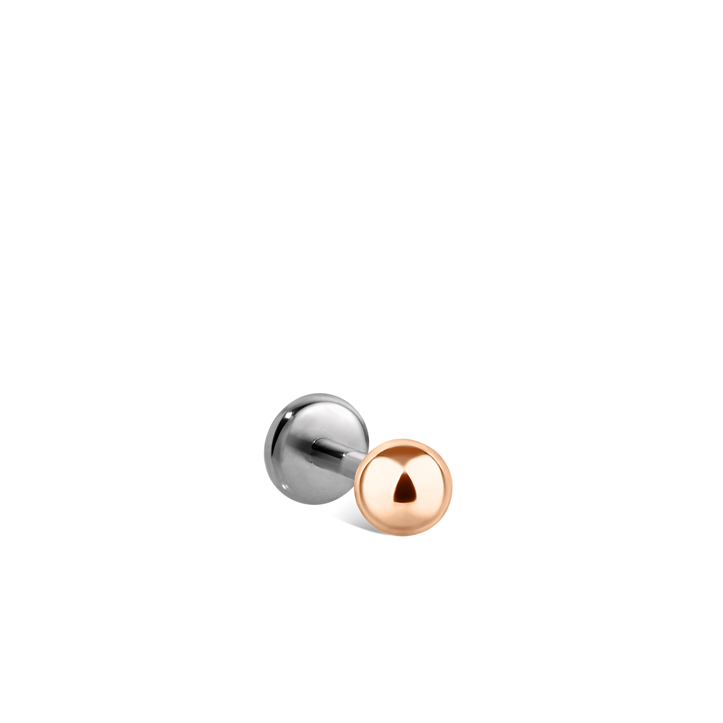 Ball Threaded Stud Earring With Titanium Backing
