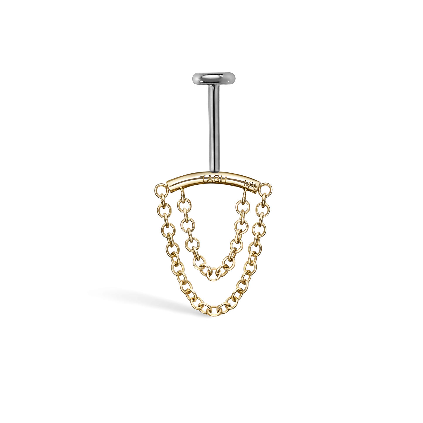 Double Chain Threaded Stud Drape With Titanium Backing