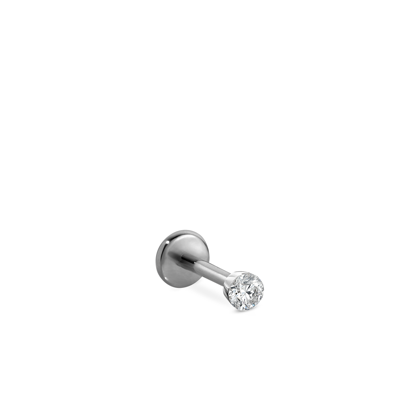 Invisible Set Diamond Threaded Stud Earring With Titanium Backing