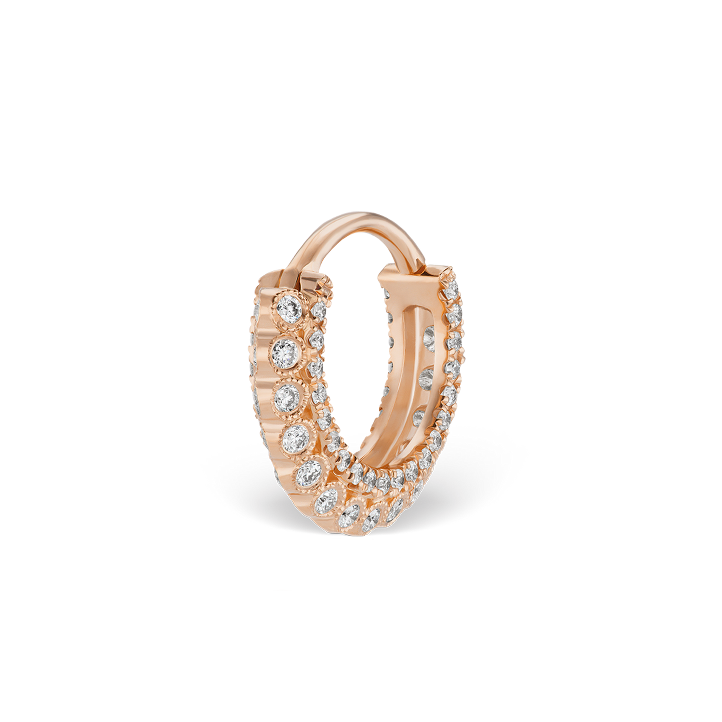 Diamond Double-sided Apsara Hoop Earring