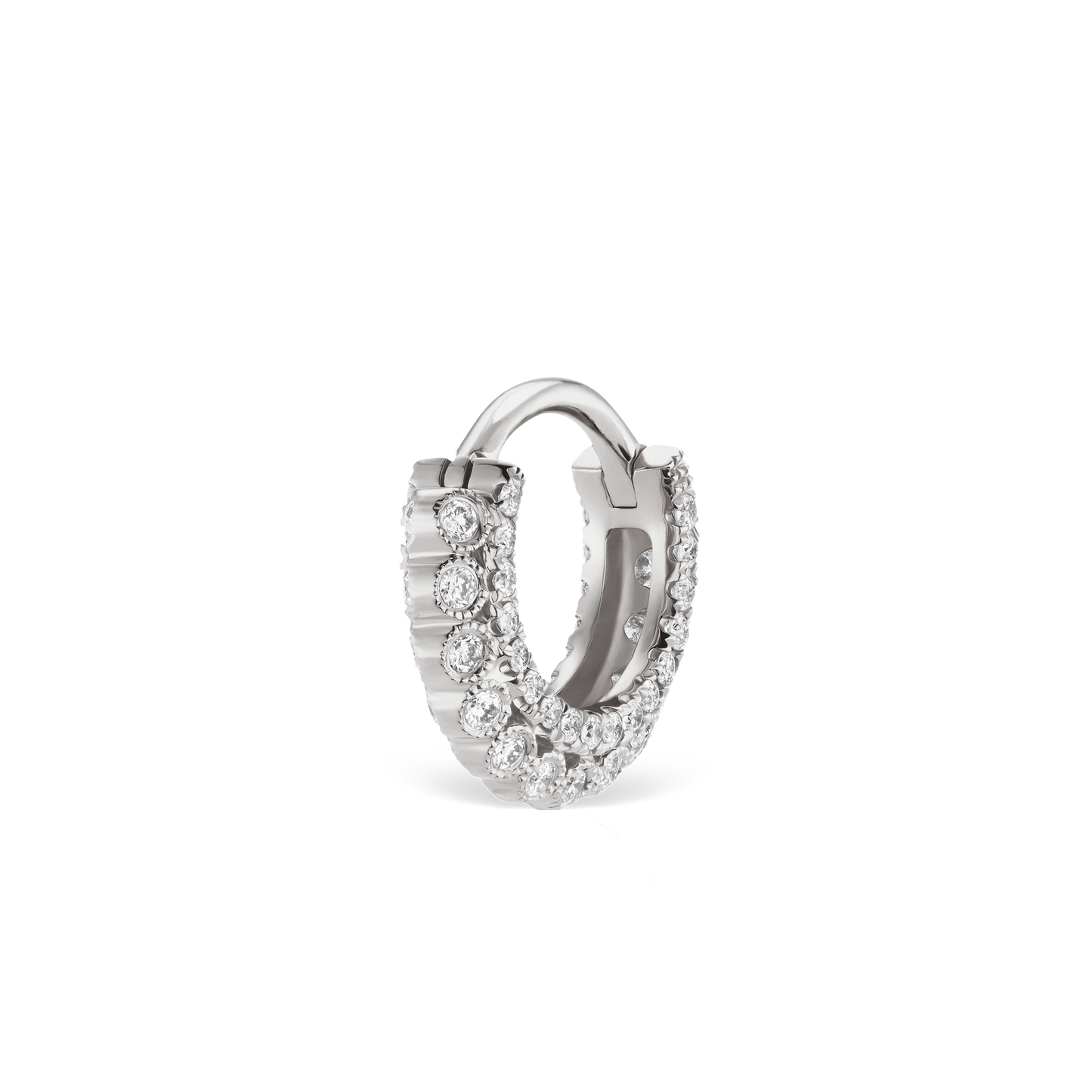 Diamond Double-sided Apsara Hoop Earring