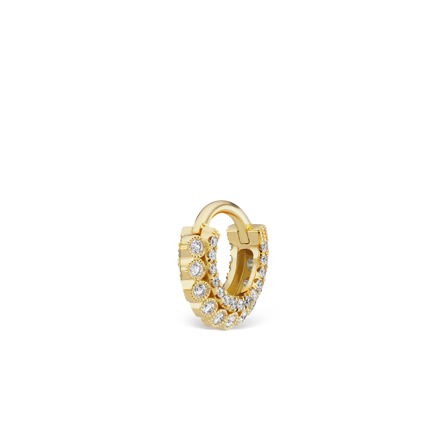Diamond Double-sided Apsara Hoop Earring