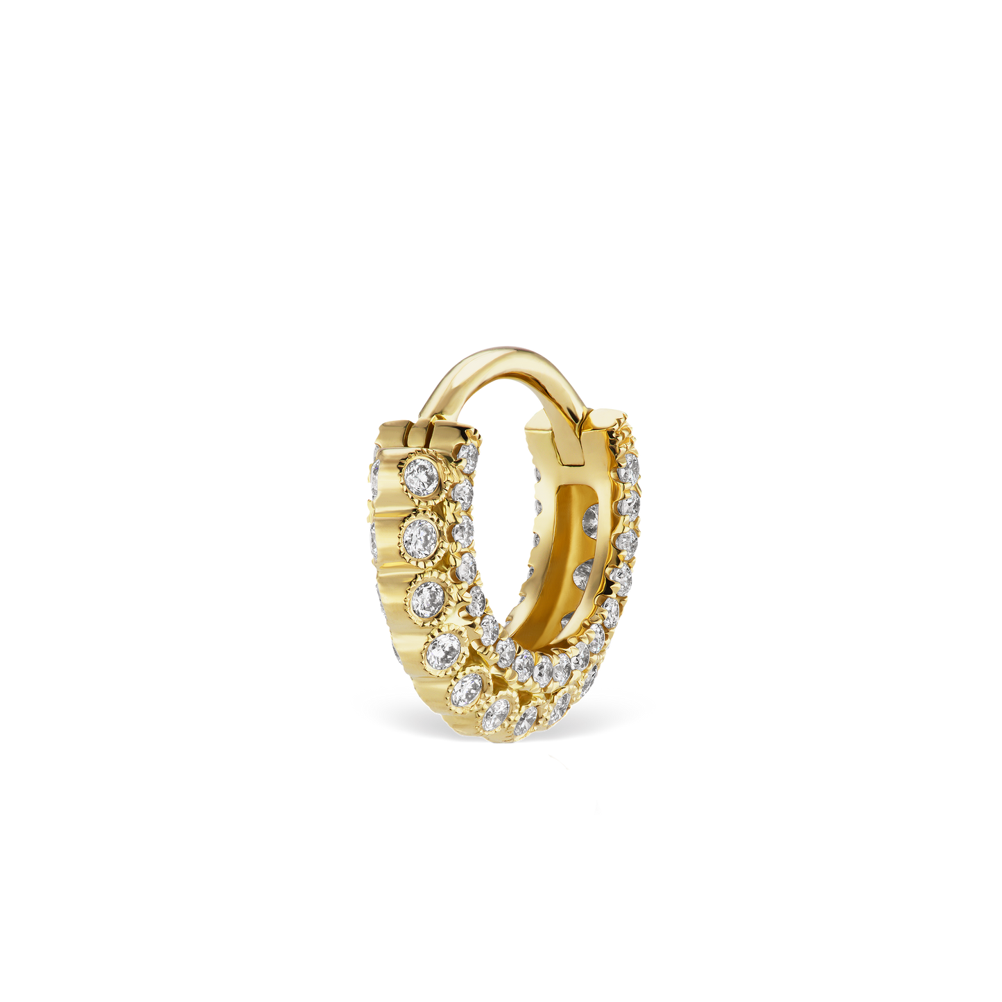 Diamond Double-sided Apsara Hoop Earring