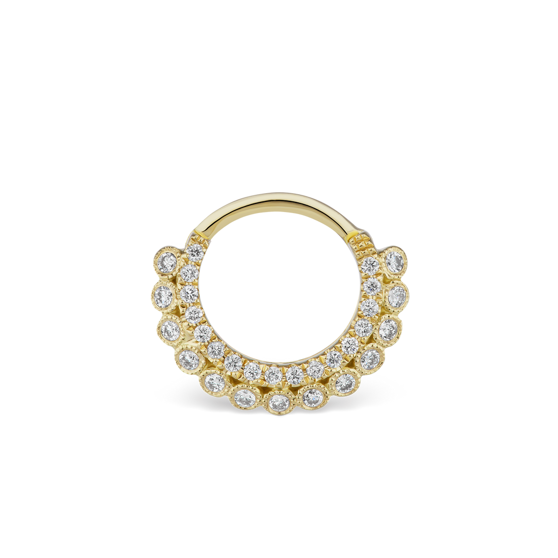 Diamond Double-sided Apsara Hoop Earring – MARIA TASH