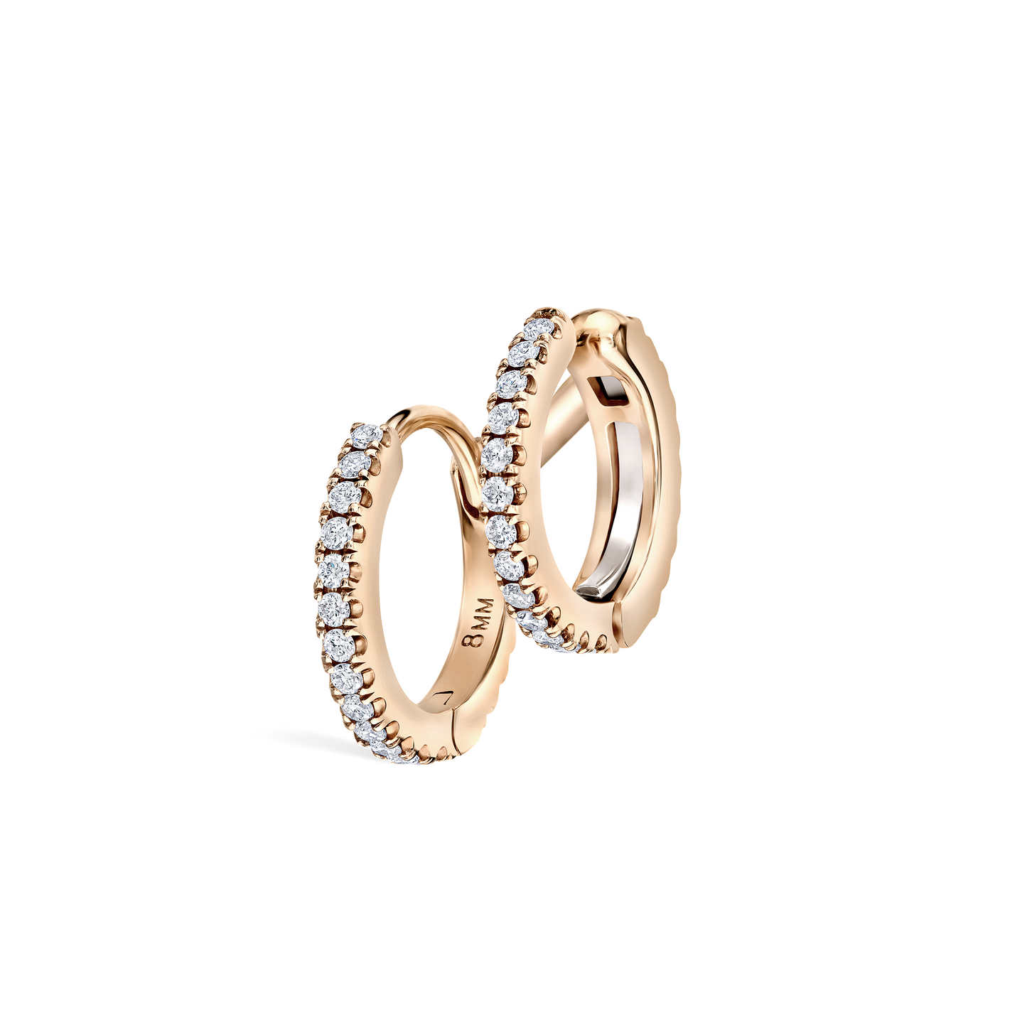Diamond Double Linked Eternity Hoop Earring and Cuff