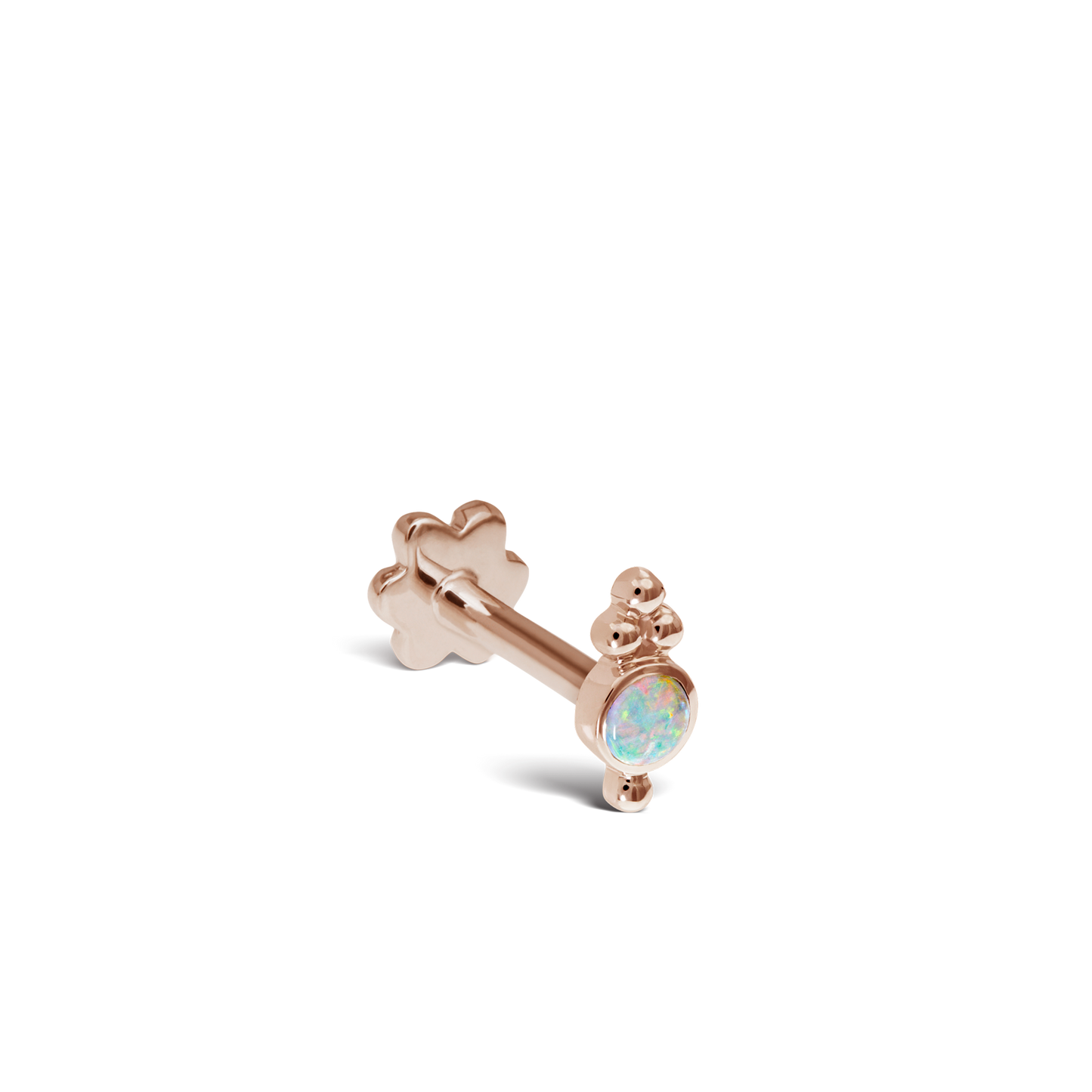 Opal Four Ball Trinity Threaded Stud Earring