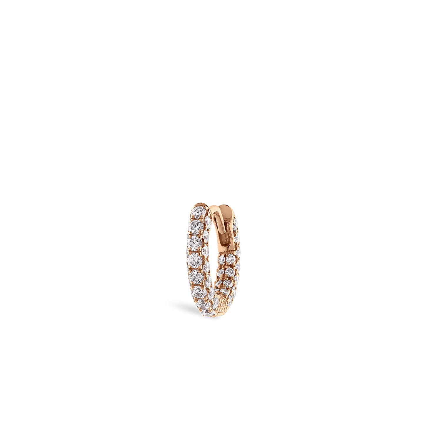 Diamond Five Row Pavé Hoop Earring (Bottom Hinge)
