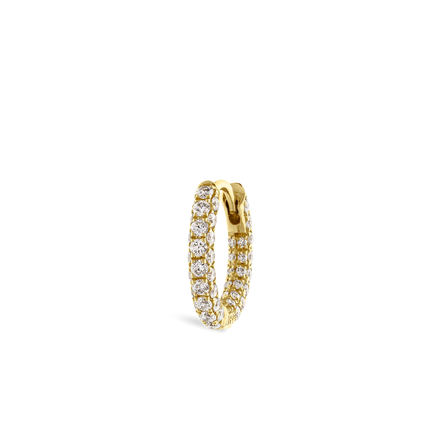 Diamond Five Row Pavé Hoop Earring (Bottom Hinge)
