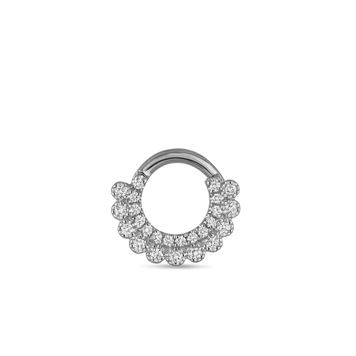 Cubic Zirconia Apsara Hoop Earring