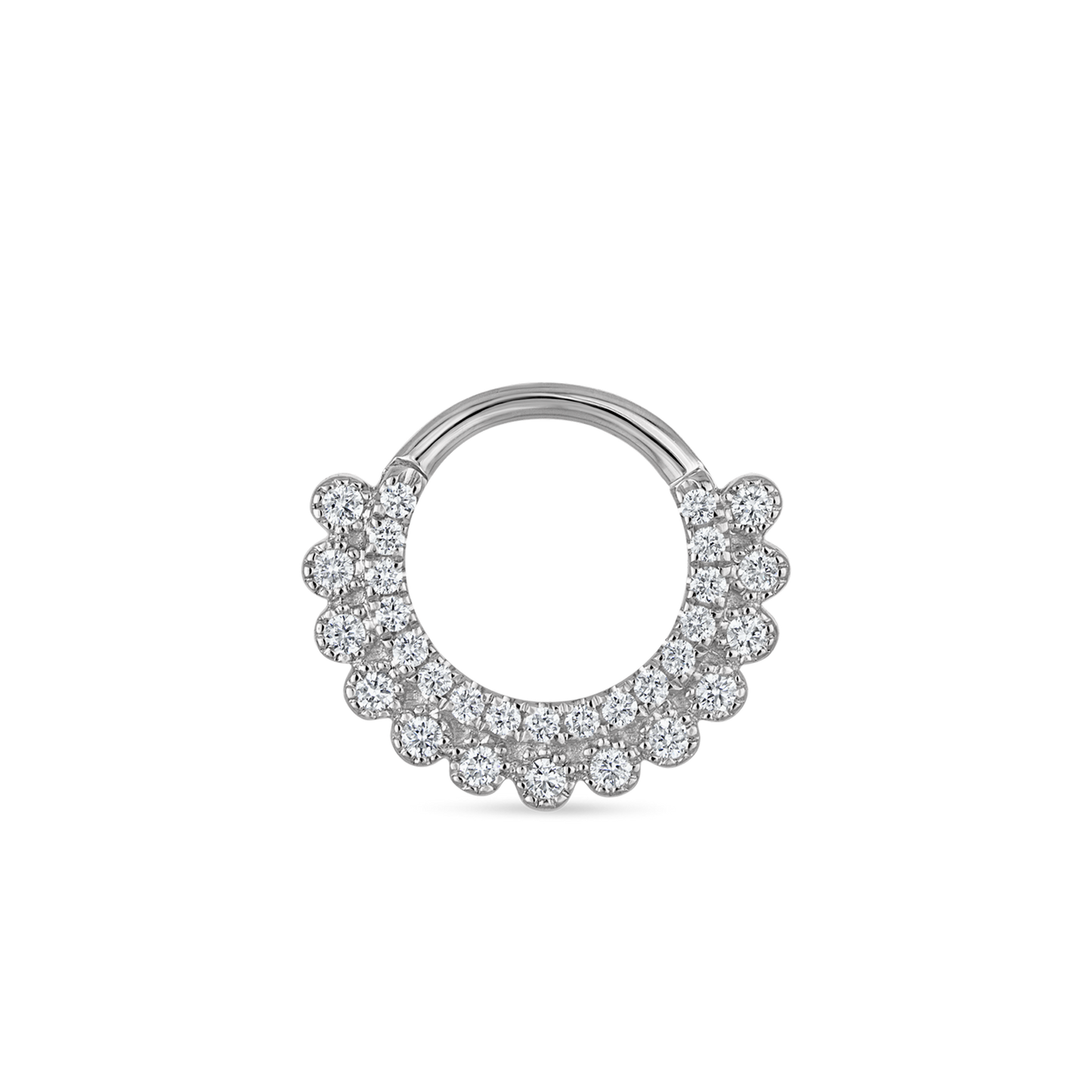 Cubic Zirconia Apsara Hoop Earring