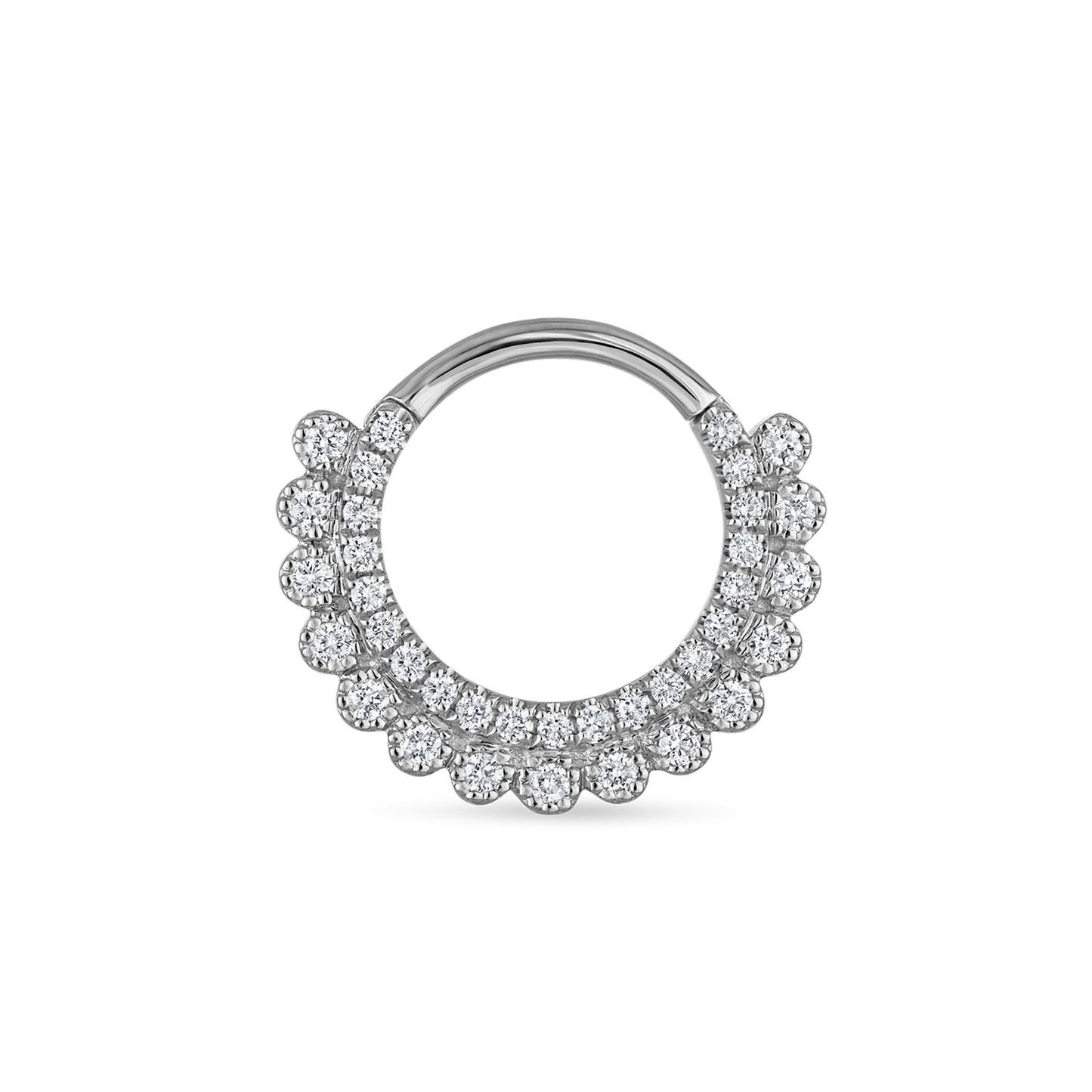 Cubic Zirconia Apsara Hoop Earring