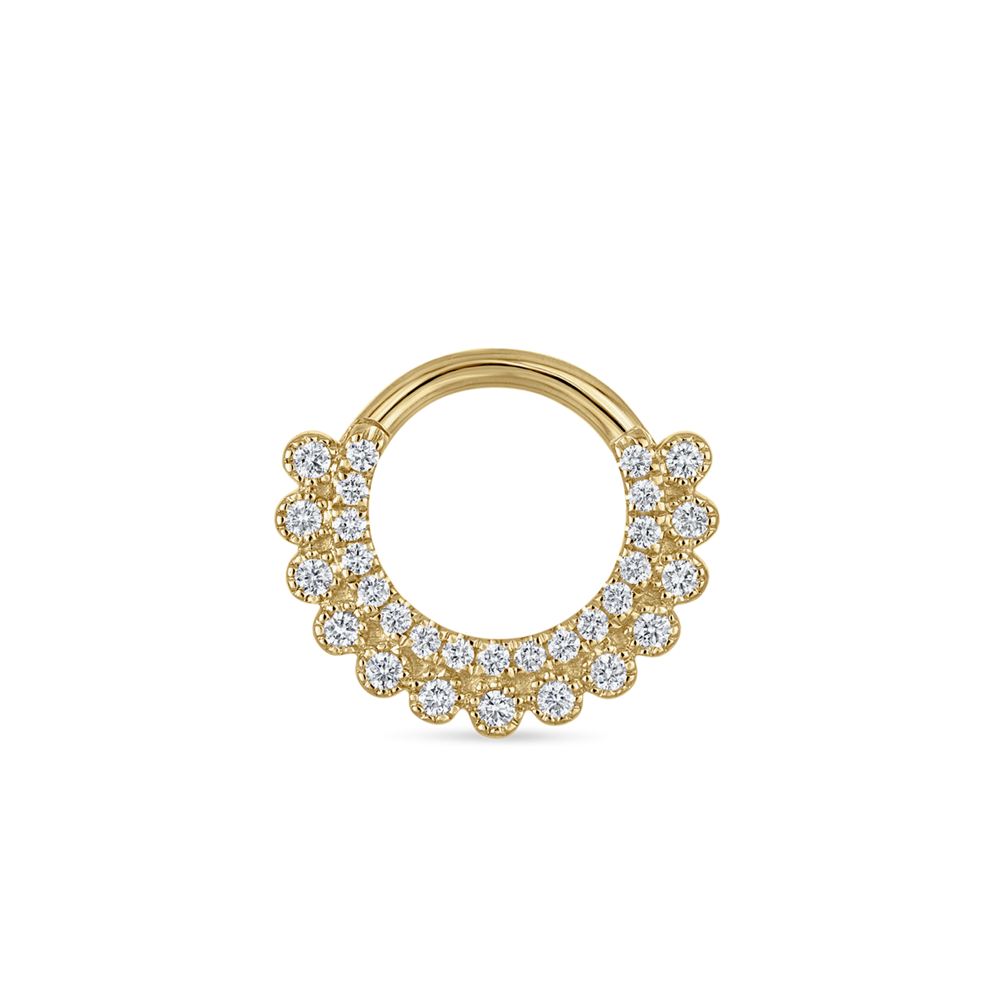 Cubic Zirconia Apsara Hoop Earring