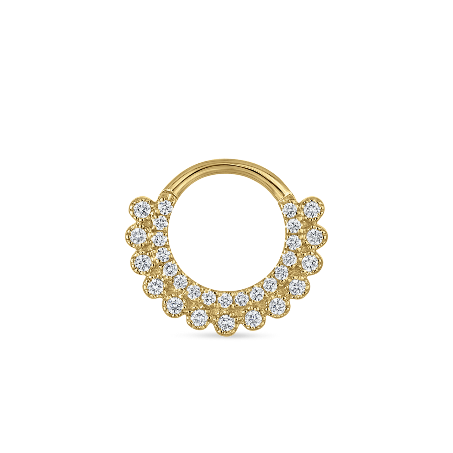 Cubic Zirconia Apsara Hoop Earring