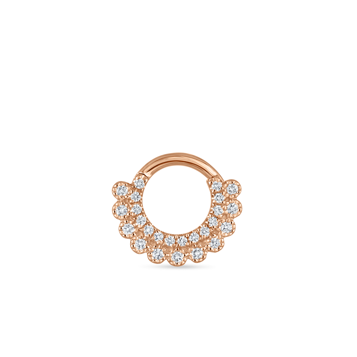 Diamond Apsara Hoop Earring