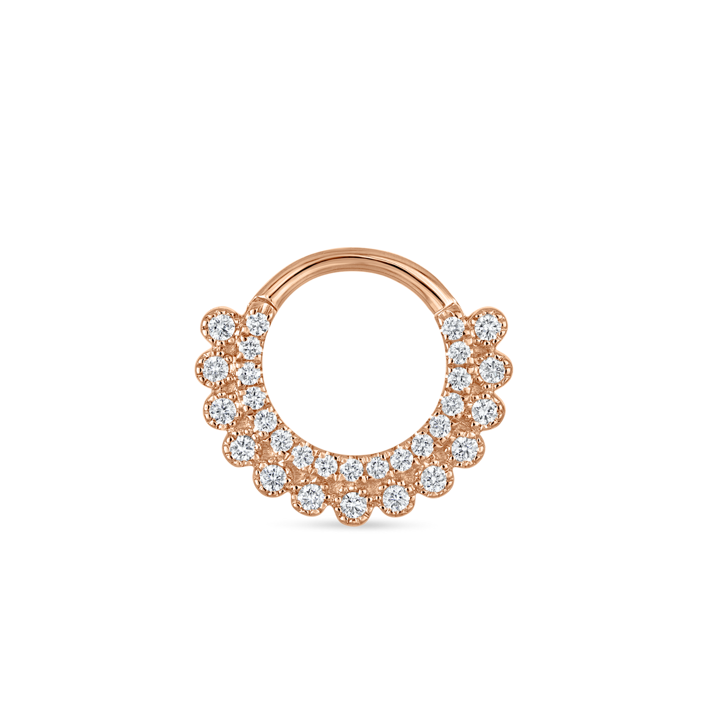 Diamond Apsara Hoop Earring