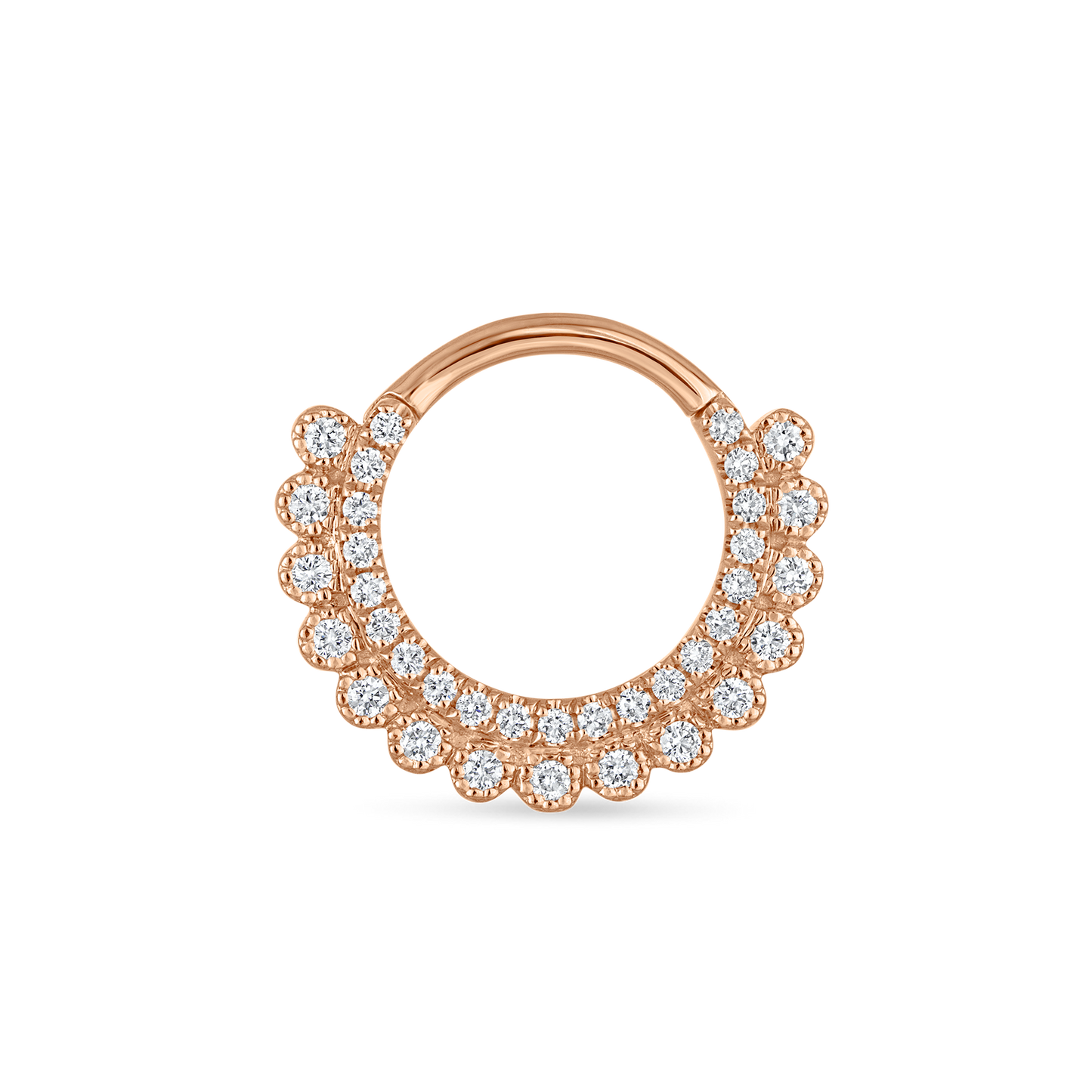 Diamond Apsara Hoop Earring