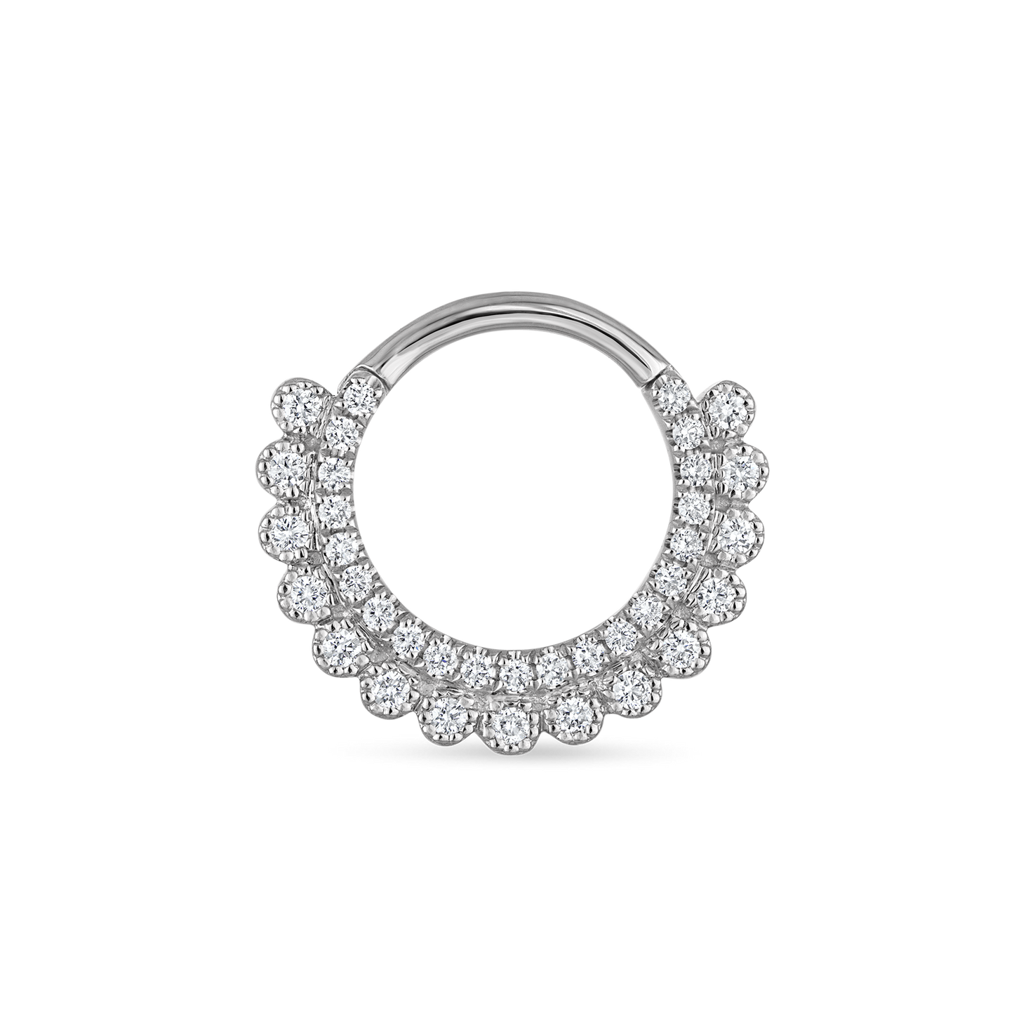 Diamond Apsara Hoop Earring