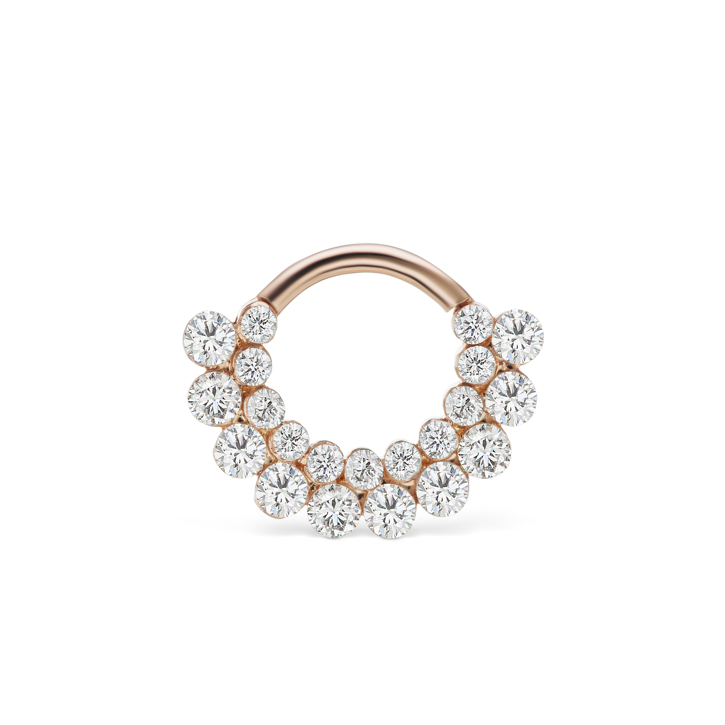 Invisible Diamond Apsara Hoop Earring