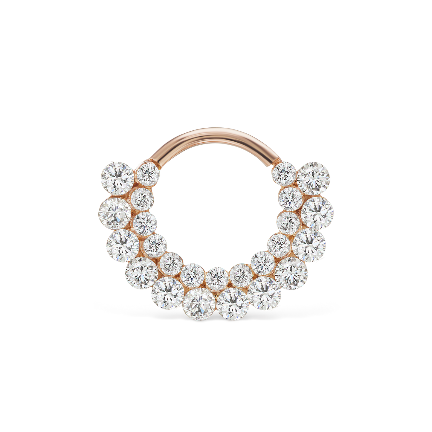 Invisible Diamond Apsara Hoop Earring