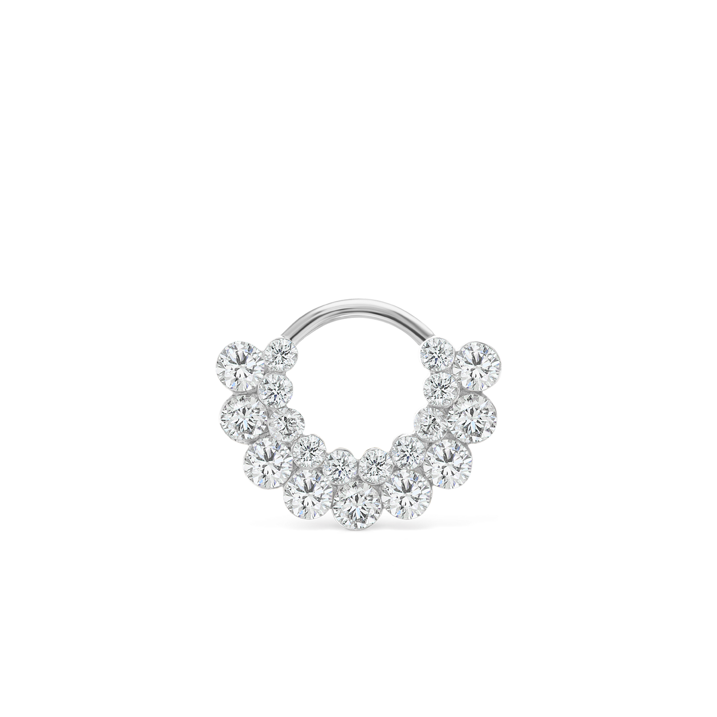 Invisible Diamond Apsara Hoop Earring