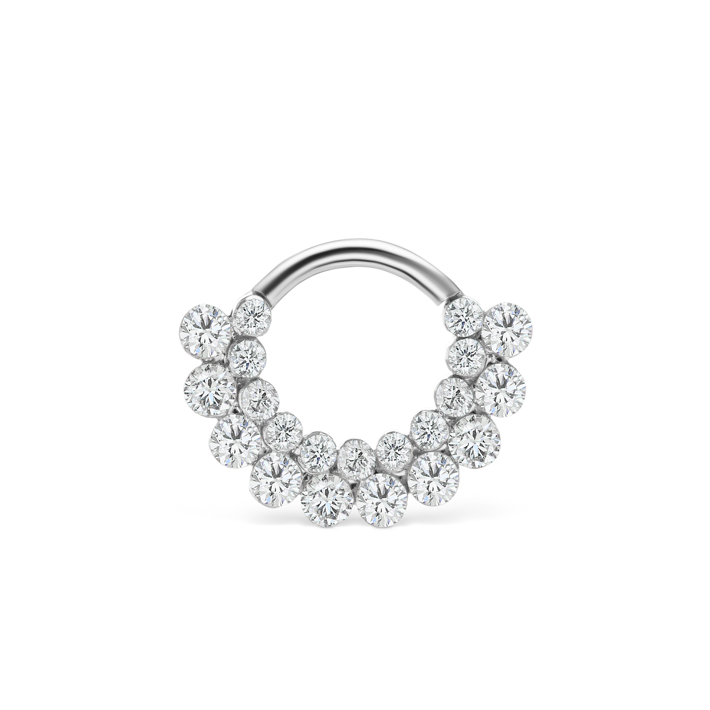 Invisible Diamond Apsara Hoop Earring