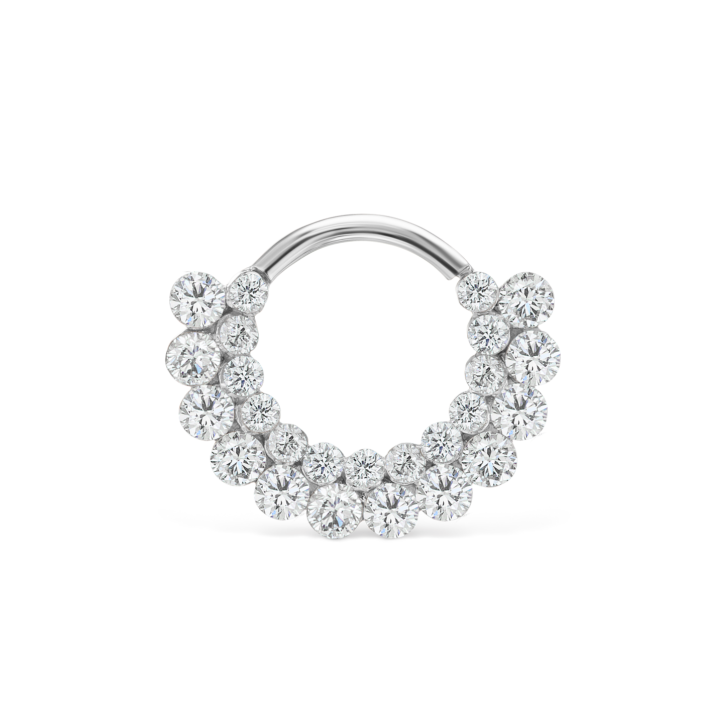 Invisible Diamond Apsara Hoop Earring