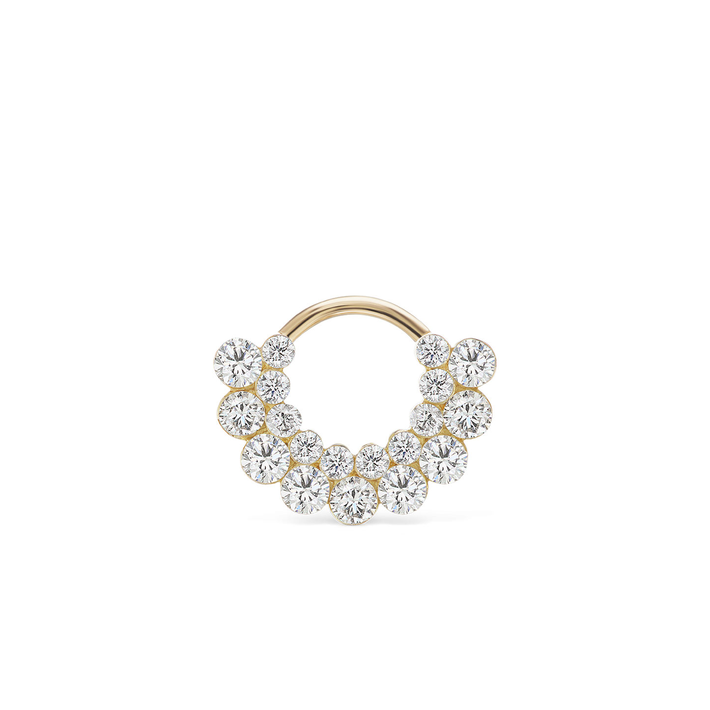 Invisible Diamond Apsara Hoop Earring
