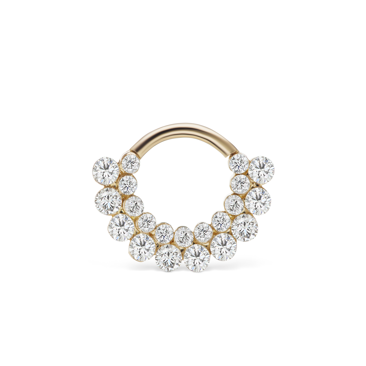 Invisible Diamond Apsara Hoop Earring