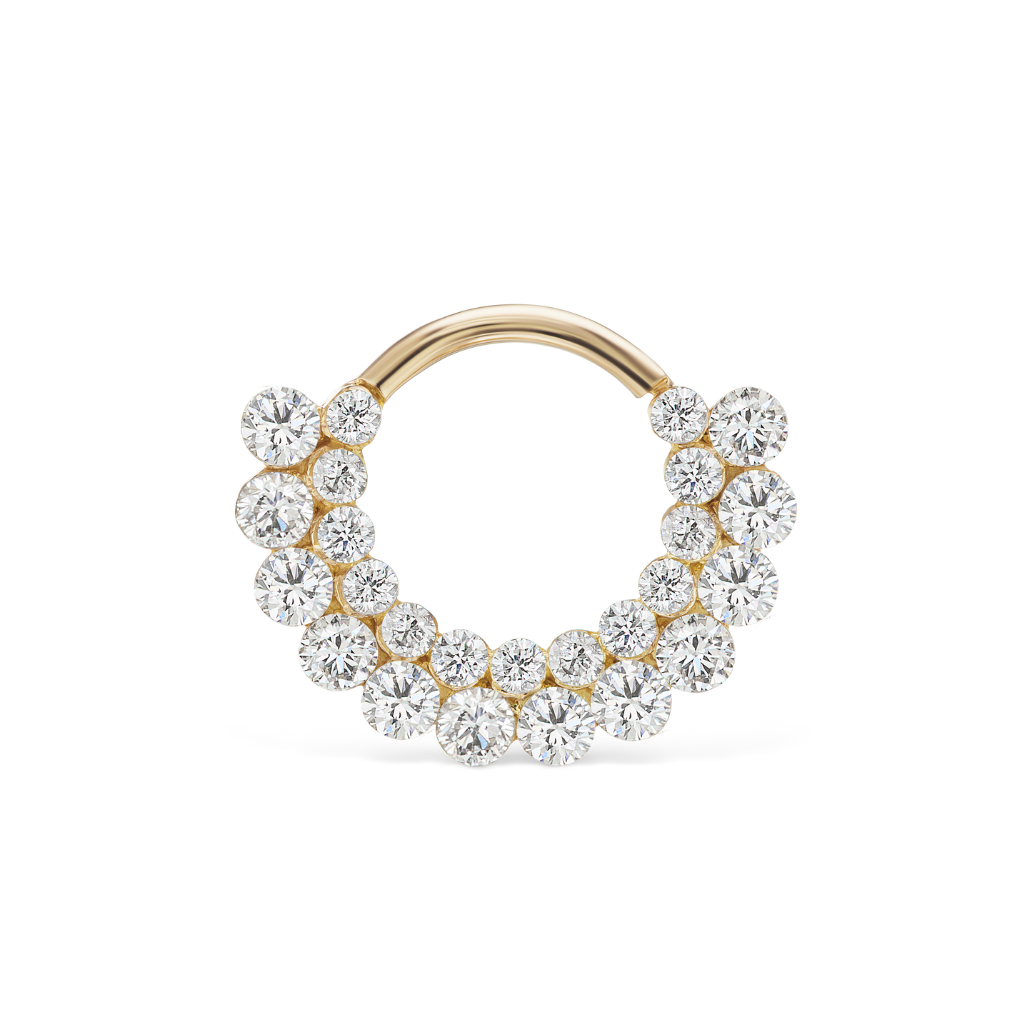 Invisible Diamond Apsara Hoop Earring