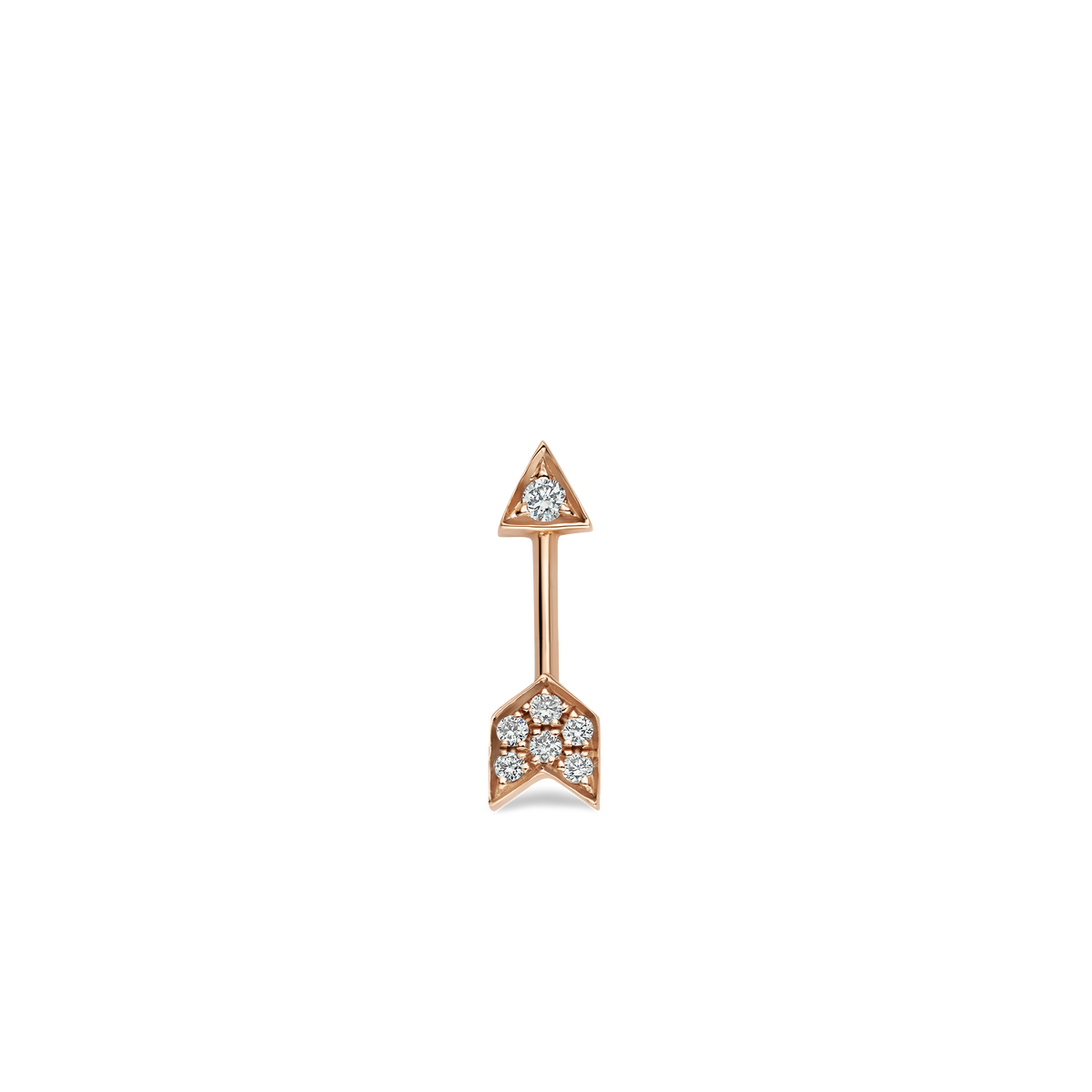 Diamond Arrow Threaded Stud Earring