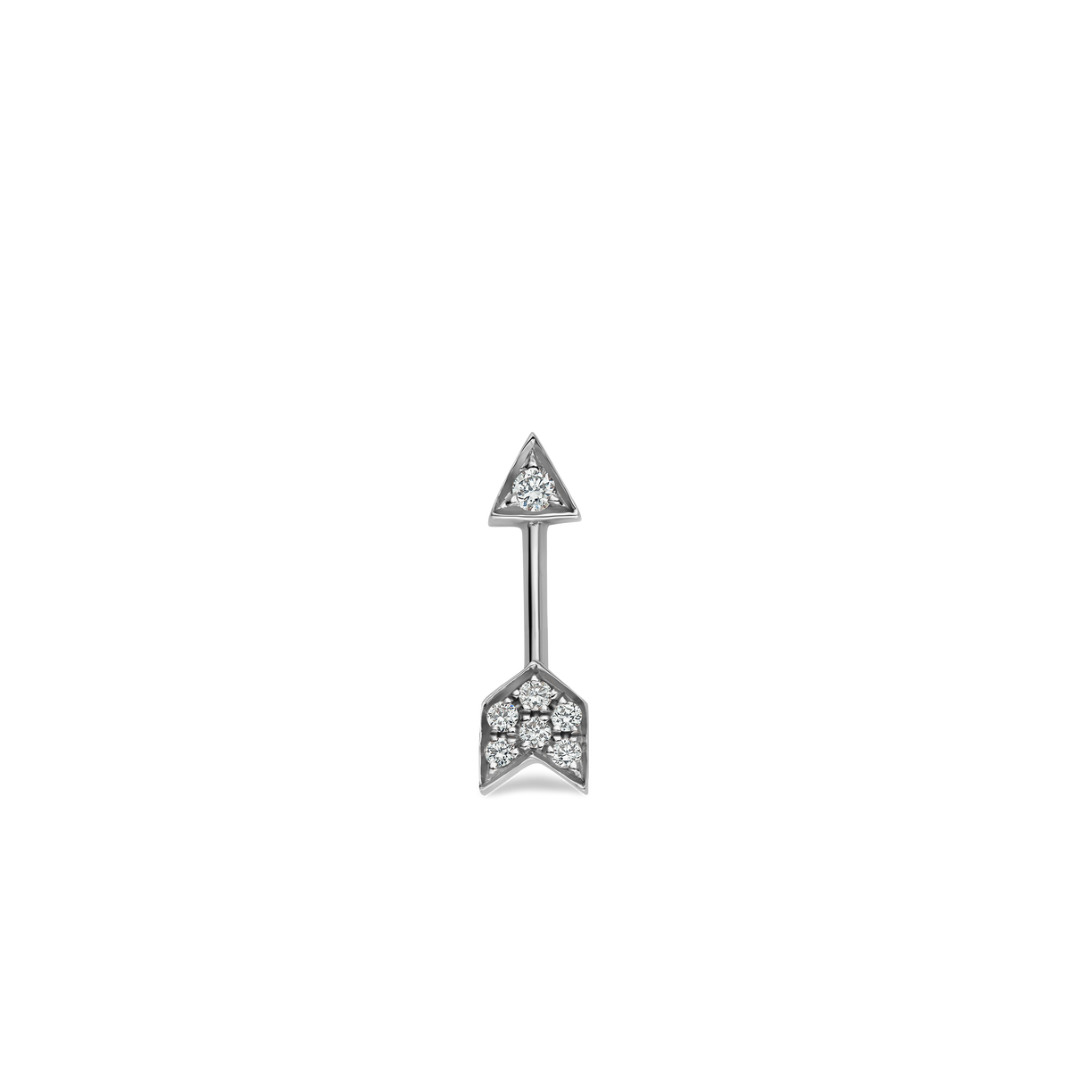 Diamond Arrow Threaded Stud Earring