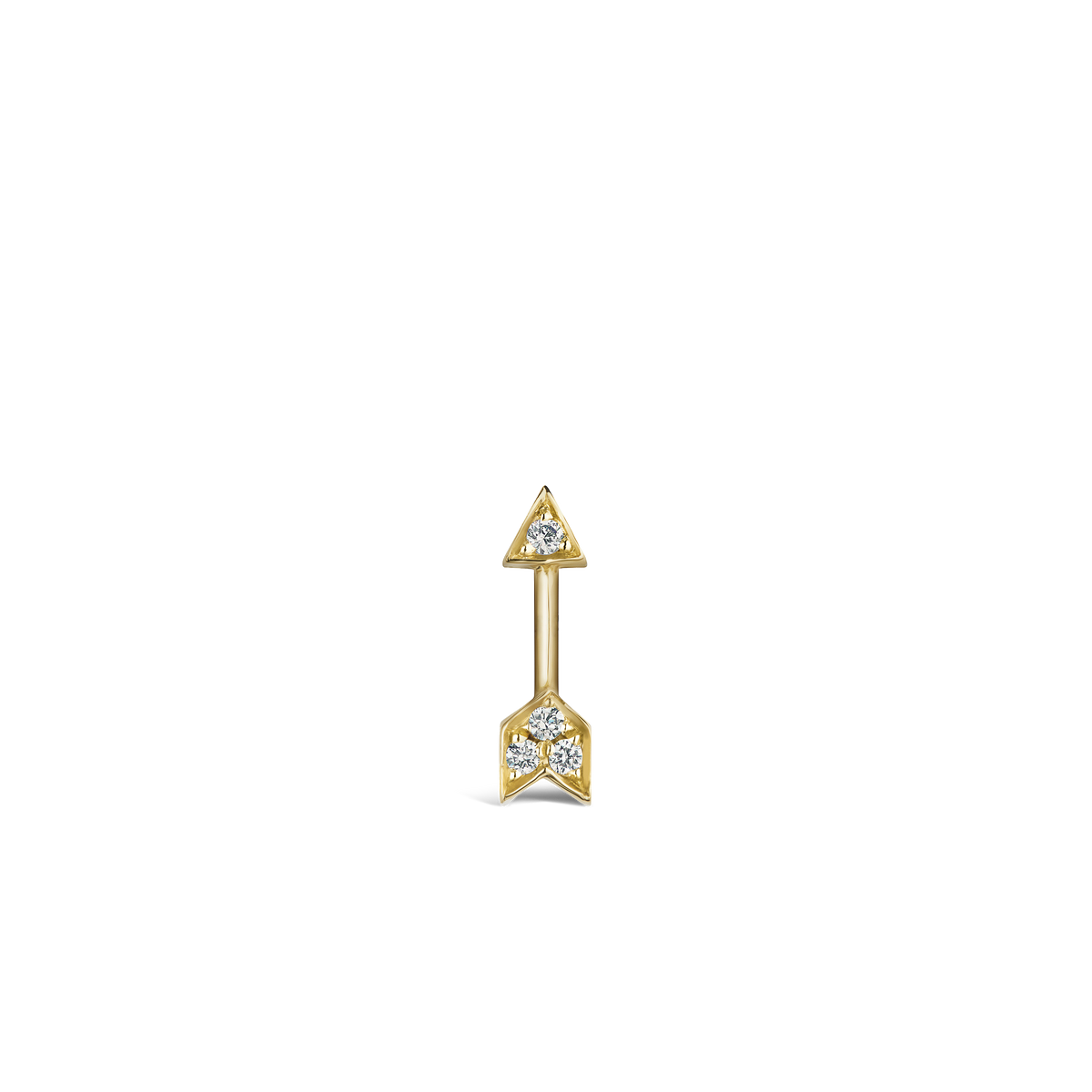 Diamond Arrow Threaded Stud Earring